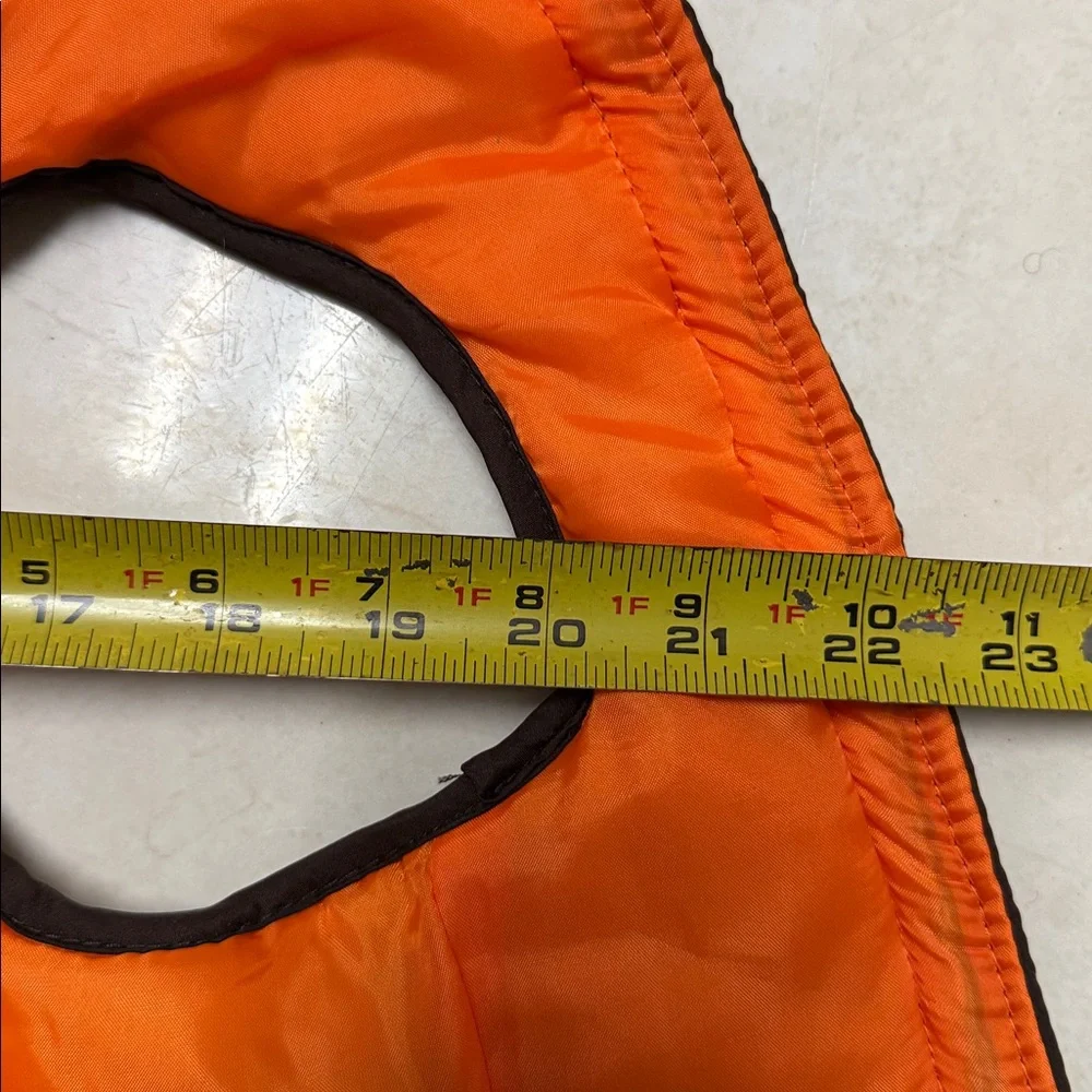 Brown and White Dog Jacket with Hood Size L